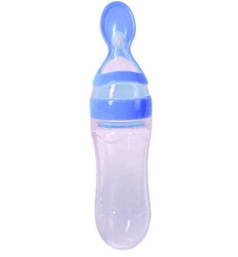 Newborn Baby Silicone Squeezing Feeding Bottle