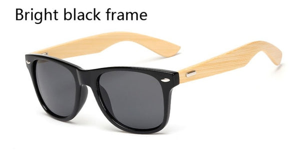 Wood Sunglasses square bamboo for women/men- Mirror Sun Glasses