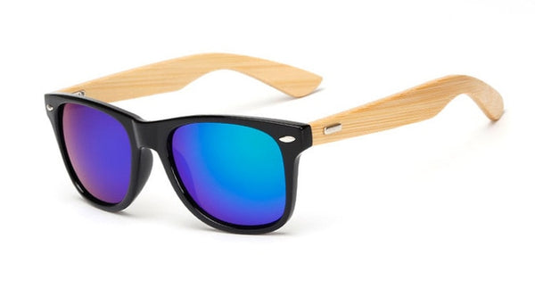 Wood Sunglasses square bamboo for women/men- Mirror Sun Glasses