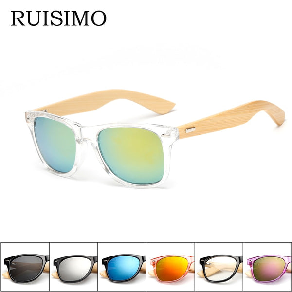 Wood Sunglasses square bamboo for women/men- Mirror Sun Glasses