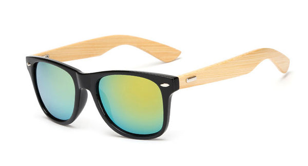 Wood Sunglasses square bamboo for women/men- Mirror Sun Glasses