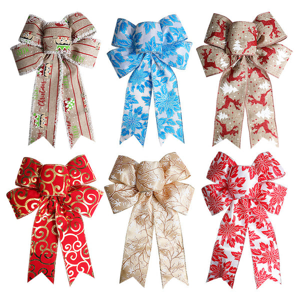 Christmas Ribbon Bow Christmas Decoration Gift Package DIY Ribbon Bow