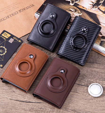 Leather Multi-Function Wallet & Airtag Tracker Holder