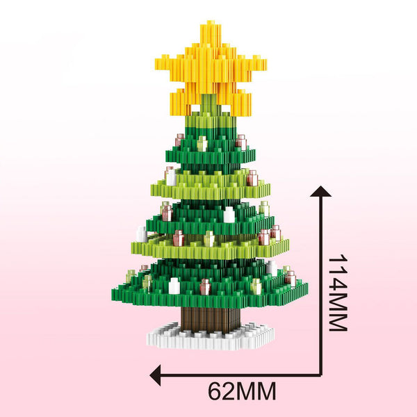 Christmas Tandem Building Blocks Santa Claus Reindeer Small Snowman Small Particles Assembled Puzzle Toys Children's Gifts