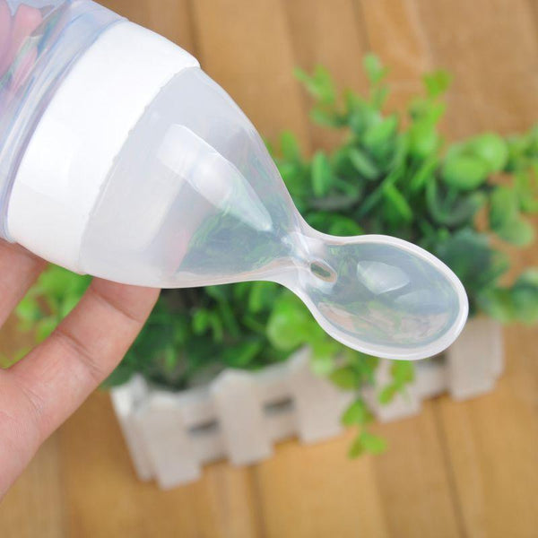 Newborn Baby Silicone Squeezing Feeding Bottle