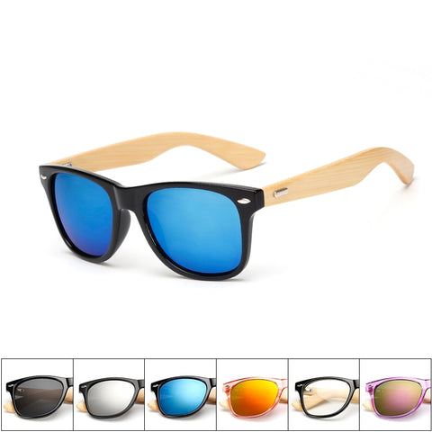 Wood Sunglasses square bamboo for women/men- Mirror Sun Glasses