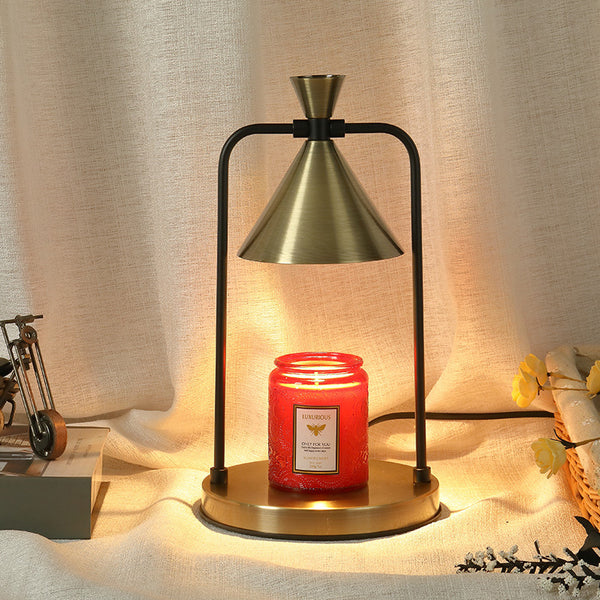 Aromatherapy Desktop Retro Melting Candle Lamp Bedroom Dimmable Metal Romantic Fragrance Melting Wax Lamp