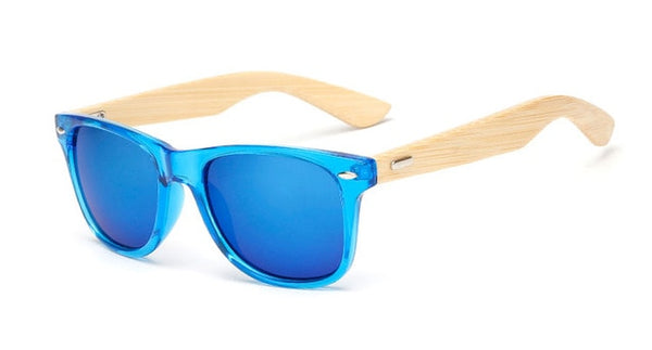 Wood Sunglasses square bamboo for women/men- Mirror Sun Glasses