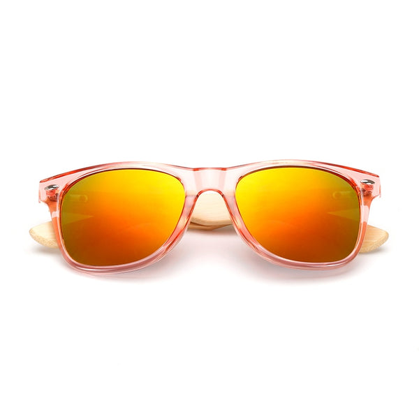 Wood Sunglasses square bamboo for women/men- Mirror Sun Glasses