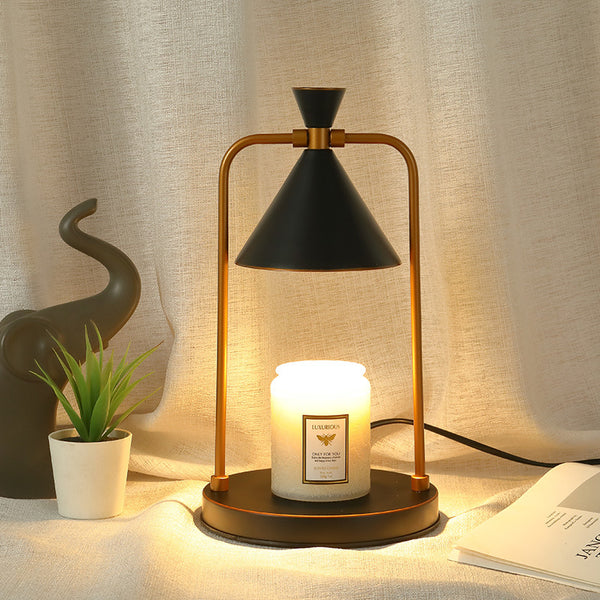 Aromatherapy Desktop Retro Melting Candle Lamp Bedroom Dimmable Metal Romantic Fragrance Melting Wax Lamp