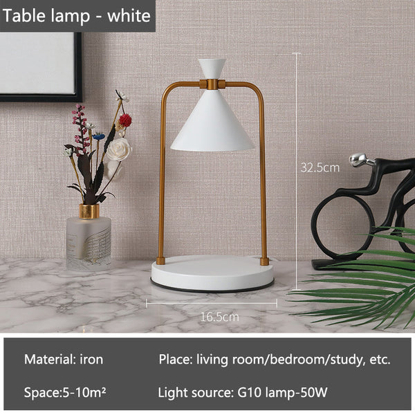 Aromatherapy Desktop Retro Melting Candle Lamp Bedroom Dimmable Metal Romantic Fragrance Melting Wax Lamp