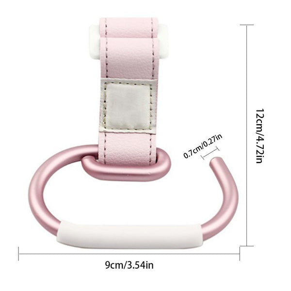 Baby Stroller Hooks Kids Pushchair Pram Hanger Carabiner Shopping Bag Clip Rotatable Hook With Strap And Hook