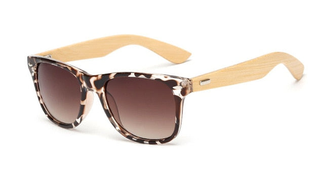 Wood Sunglasses square bamboo for women/men- Mirror Sun Glasses