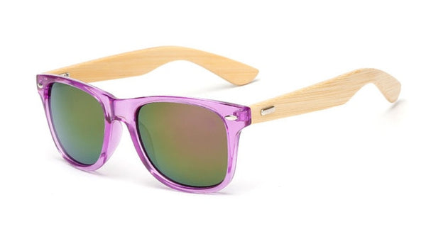 Wood Sunglasses square bamboo for women/men- Mirror Sun Glasses