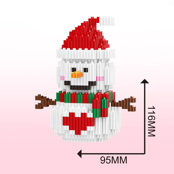 Christmas Tandem Building Blocks Santa Claus Reindeer Small Snowman Small Particles Assembled Puzzle Toys Children's Gifts
