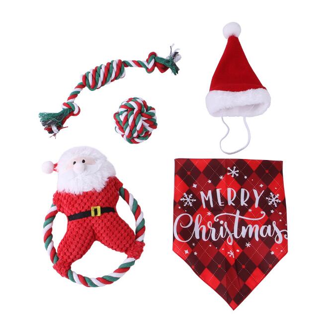 Christmas Pet Toys & Costume Set