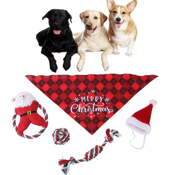 Christmas Pet Toys & Costume Set