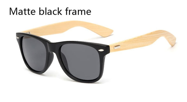 Wood Sunglasses square bamboo for women/men- Mirror Sun Glasses