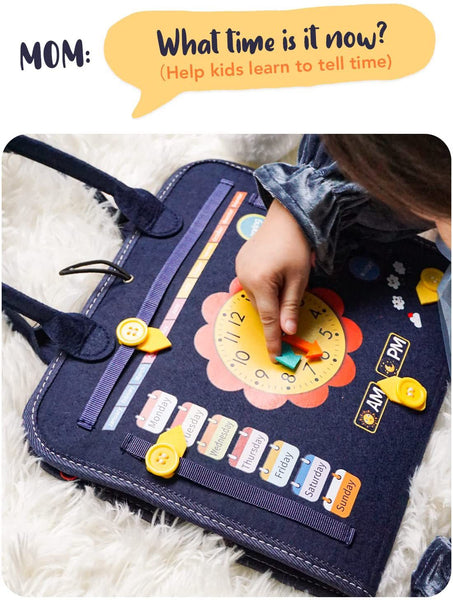 Montessori Clothing Bag Teaching Aids Busy Board Storage Children's Educational Toys Training Early Childhood Education Toys