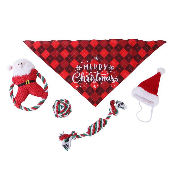 Christmas Pet Toys & Costume Set