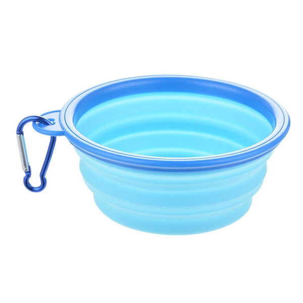 1Pcs Portable Travel Bowl Dog Feeder Water Food Container Silicone Small Mudium Dog Pet Accessories Folding Dog Bowl Outfit