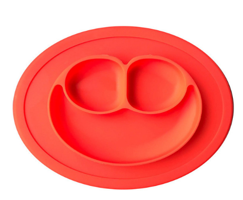 Table Mat Baby Silicone Plate Mat Silicone Suction Tray Non-slip Mini Mat Children Kids Meal Fruits Tray Toddler Green Placemat