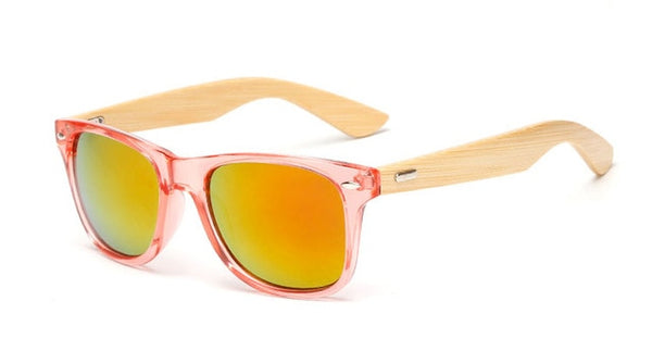 Wood Sunglasses square bamboo for women/men- Mirror Sun Glasses