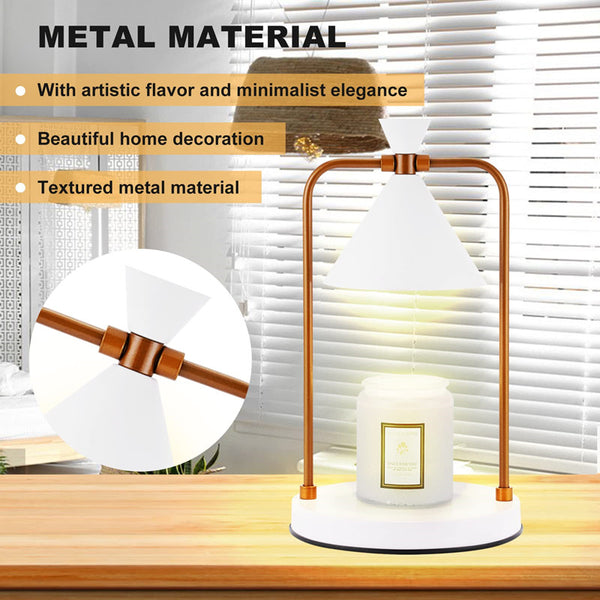 Aromatherapy Desktop Retro Melting Candle Lamp Bedroom Dimmable Metal Romantic Fragrance Melting Wax Lamp