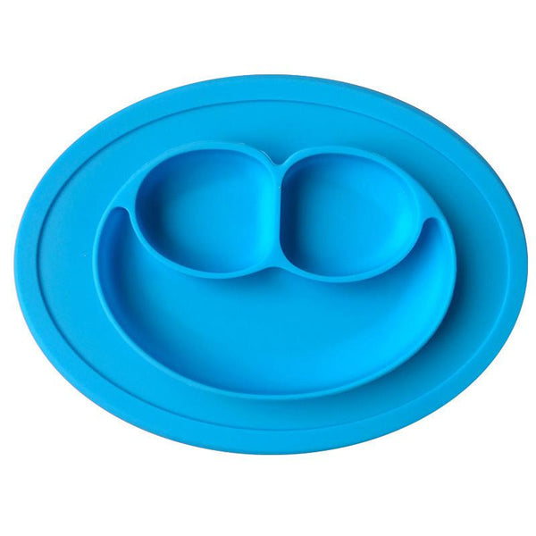 Table Mat Baby Silicone Plate Mat Silicone Suction Tray Non-slip Mini Mat Children Kids Meal Fruits Tray Toddler Green Placemat