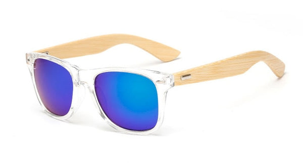 Wood Sunglasses square bamboo for women/men- Mirror Sun Glasses