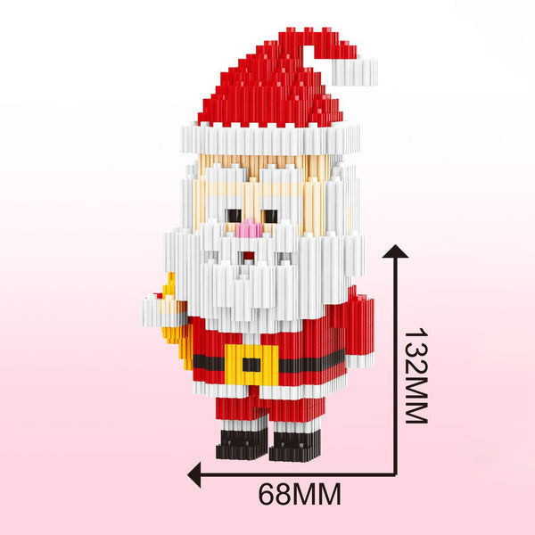 Christmas Tandem Building Blocks Santa Claus Reindeer Small Snowman Small Particles Assembled Puzzle Toys Children's Gifts