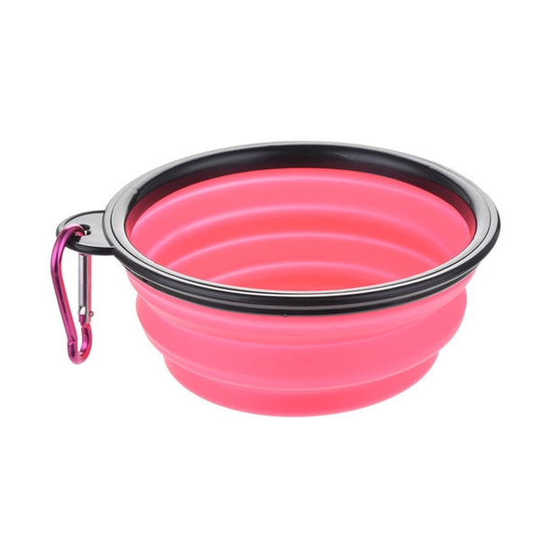 1Pcs Portable Travel Bowl Dog Feeder Water Food Container Silicone Small Mudium Dog Pet Accessories Folding Dog Bowl Outfit