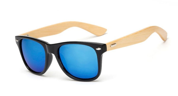 Wood Sunglasses square bamboo for women/men- Mirror Sun Glasses