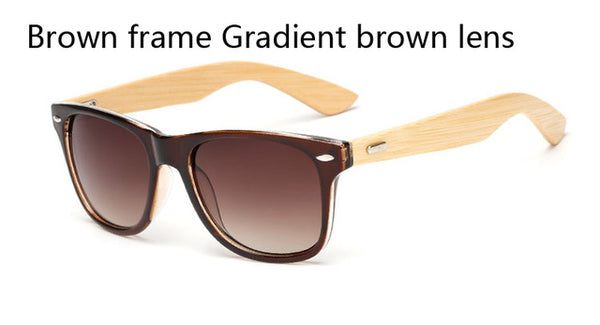 Wood Sunglasses square bamboo for women/men- Mirror Sun Glasses