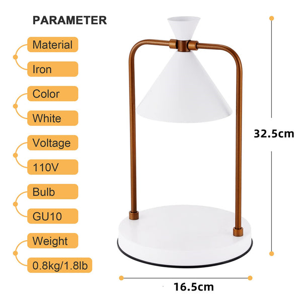 Aromatherapy Desktop Retro Melting Candle Lamp Bedroom Dimmable Metal Romantic Fragrance Melting Wax Lamp